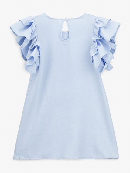 Сукня однотонна для дівчинки Aura Style 5009 122 см Блакитний shop (2000999566509) | Зображення 2