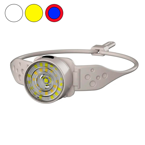 Фонарь налобный G25 XPG+30SMD белый, желтый, красно - синий, АКБ Li-Ion, ЗУ Type-C