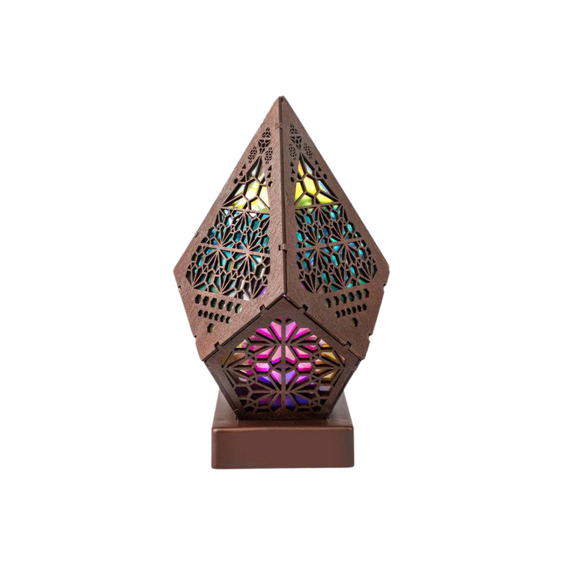 Дерев’яна світлодіодна проекційна богемна лампа-нічник з барвистими діамантами WYX 8110927515