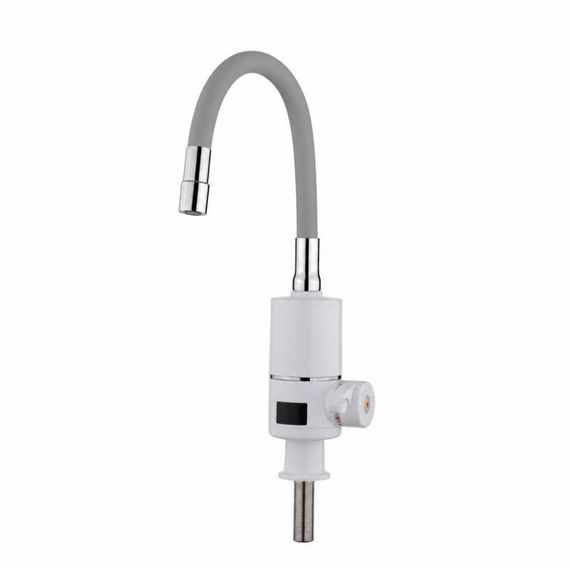 Проточний кран-водонагрівач з гнучким виливом для кухні  Lidz Warm 065  LDWAR065GRE49096 White/Grey | Зображення 2