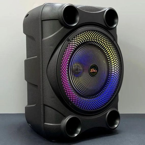 Беспроводная караоке колонка с микрофоном и RGB-подсветкой ZQS8148 SB-14 | Зображення 1
