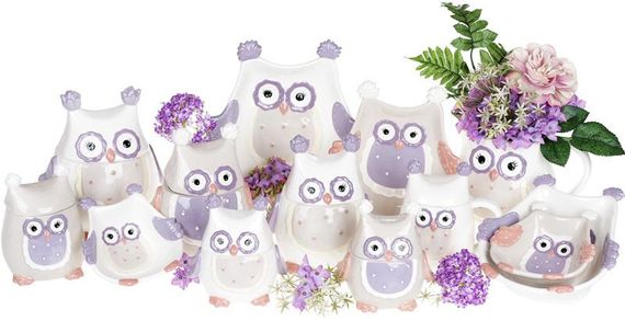 Набір 4 блюда "Owl Family" 18.9см кераміка (десертні тарілки) | Зображення 1