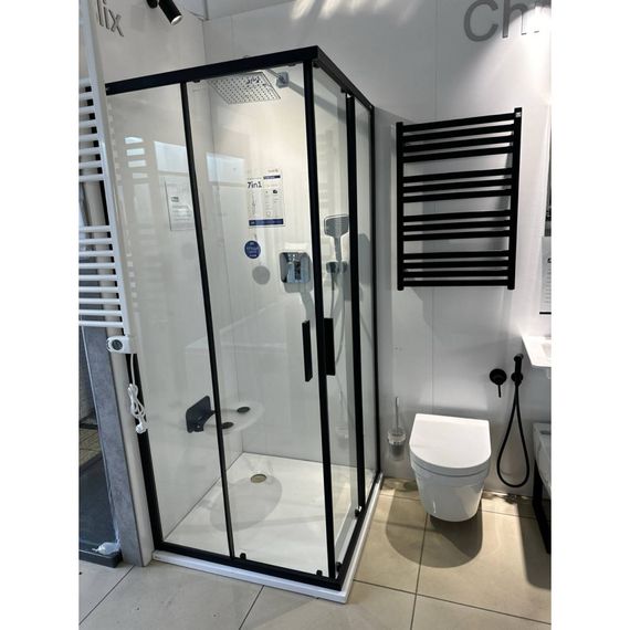 Душевая кабина Ravak Blix Slim BLSRV2-90 Черный Transparent | Зображення 6