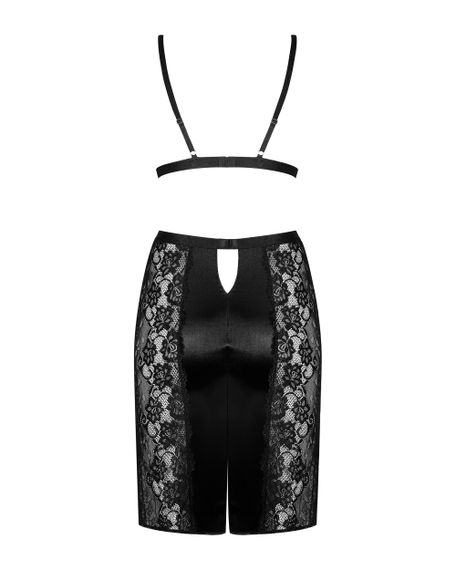 Комплект Obsessive Blanita (бюстгальтер і спідниця) Black L \ LX, Черный,  L/XL | Зображення 4