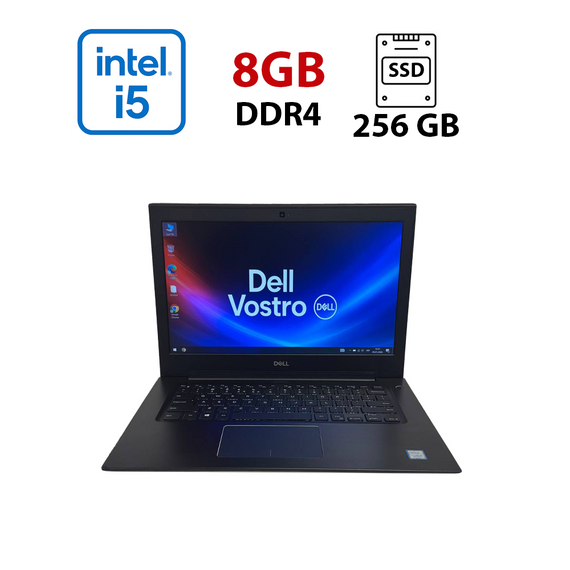 Ультрабук Б-класс Dell Vostro 5471 / 14" (1920x1080) IPS / Intel Core i5-8250U (4 (8) ядра по 1.6 - 3.4 GHz) / 8 GB DDR4 / 240 GB SSD / Intel UHD Graphics 620 / WebCam / Windows 10 б/у