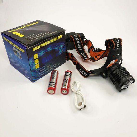 Ліхтар налобний Police BL-2189 T6 (MicroUSB), універсальний, з оптичним зумом, водонепроникний ліхтар | Зображення 4