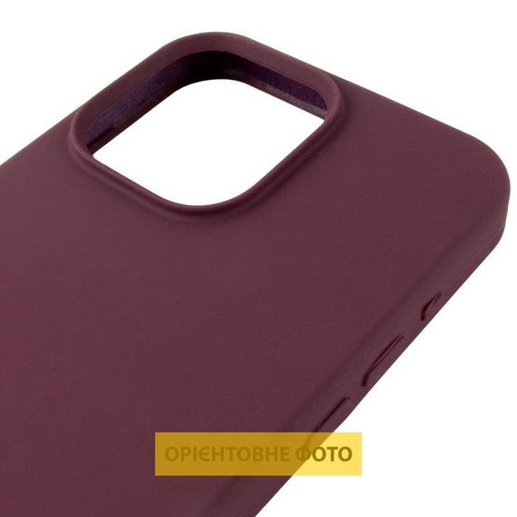 Чохол Silicone Case (AA) Logo with MagSafe для Apple iPhone 16 (6.1") Бежевий / Desert Gold Бордовий / Plum | Зображення 3