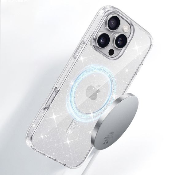 Чохол TPU Eclipse Sparkle Magnetic Fit для Apple iPhone 16 Pro (6.3") Clear | Зображення 2