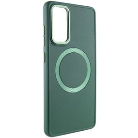 TPU чохол Bonbon Metal Style with MagSafe для Samsung Galaxy A55 Зелений / Army Green