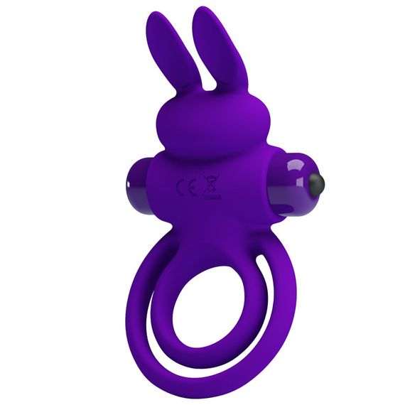 Ерекційне кільце PRETTY LOVE Penis Ring з подвійним кільцем, фіолетове Sex Aura | Зображення 2