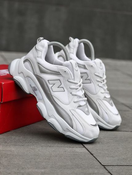 Кросівки New Balance замш/шкіра/3D сітка колір білий, сірий | Зображення 2