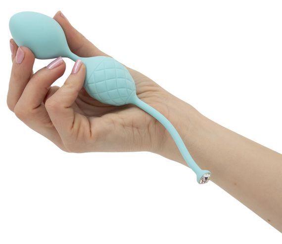 Розкішні вагінальні кульки PILLOW TALK - Frisky Teal з кристалом, діаметр 3,2 см, вага 49-75 гр Sex Aura | Зображення 3