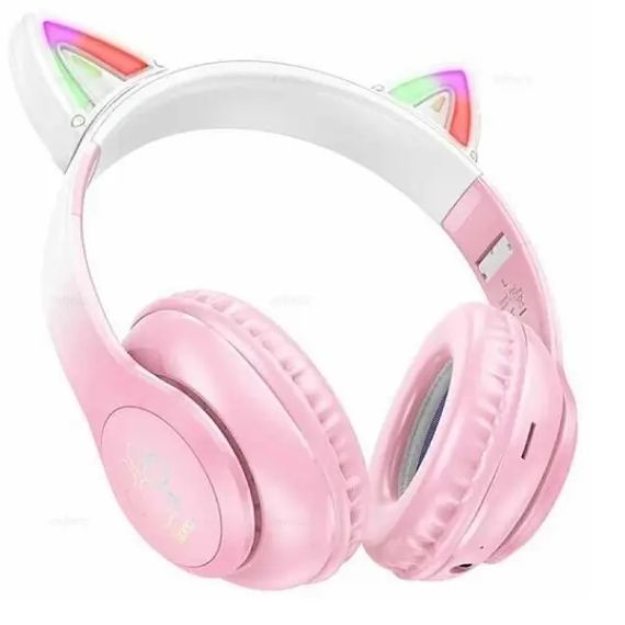 Навушники накладні HOCO W42 Cat Ears over-ear BT headphones BT5.3 Cherry Blossom