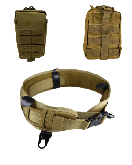 Ремінь з системою MOLLE + 2 підсумка койот