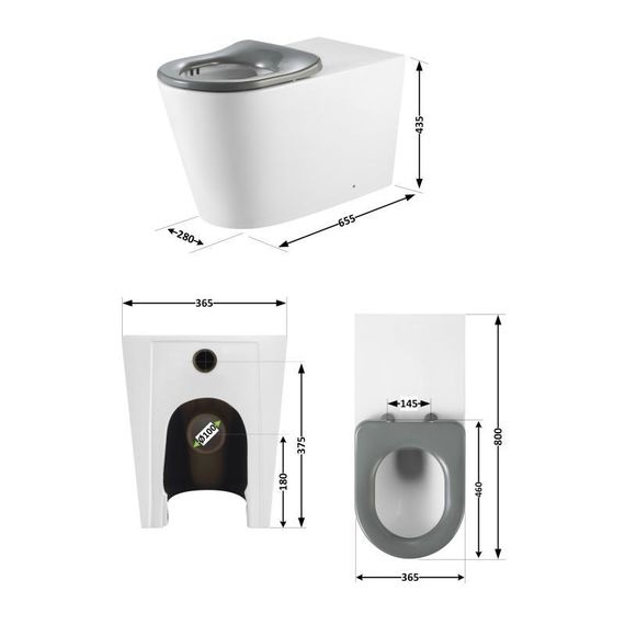 Унітаз підлоговий Qtap Freedom інклюзивний безбарвний Rimless безобідковий із сидінням Soft-close WHITE QT22223368W | Зображення 1