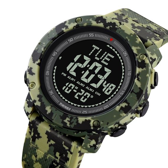 Чоловічий годинник Skmei 2095CMGN Camo Green + Compass | Зображення 2