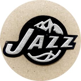 Нашивка на одяг (термо) Jazz 75*51 мм Срібляста