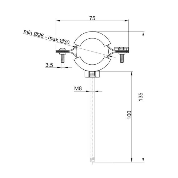 Хомут Thermo Alliance Forte 3/4" (D26-30 мм) SF10020 | Зображення 1