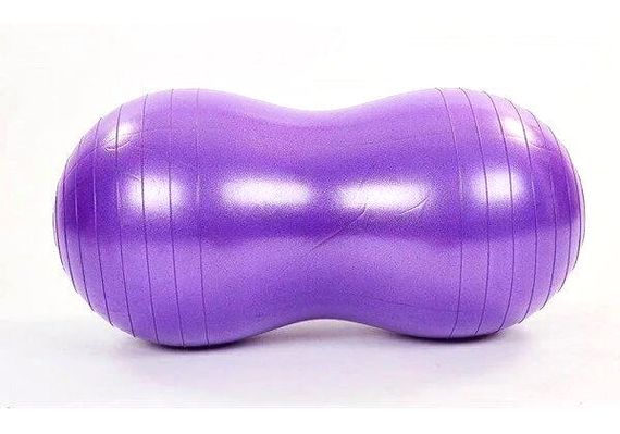 М'яч для фітнесу EasyFit Peanut 45х90 см фіолетовий (фітбол горіх-арахіс) (EF-3022-V) | Зображення 1