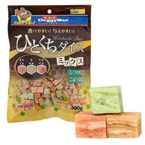 DoggyMan Mixed Dice Treats доггимен кубики микс курица, говядина, треска лакомство для собак 0.3кг