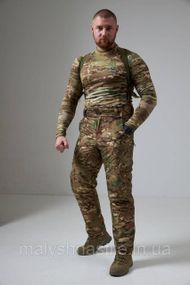 Тактичні зимові штани на підтяжках "Tactical WinterGuard Pro-X" мультикам