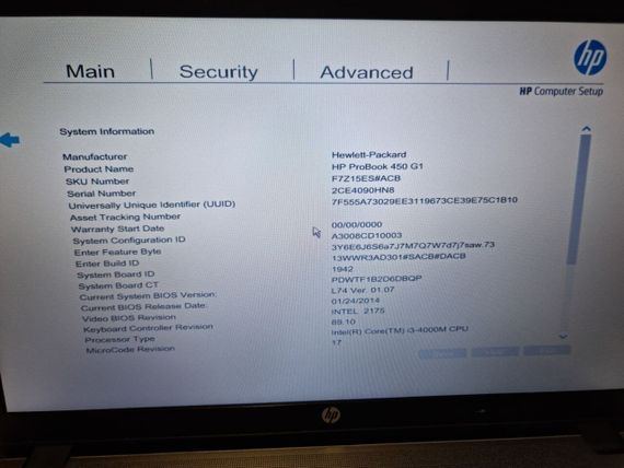 Ноутбук Б-клас HP ProBook 450 G1 / 15.6" (1366x768) TN / Intel Core i3-4000M (2 (4) ядра по 2.4 GHz) / 8 GB DDR3 / 240 GB SSD / Intel HD Graphic 4600 / WebCam / DVD-RW б/в | Зображення 9