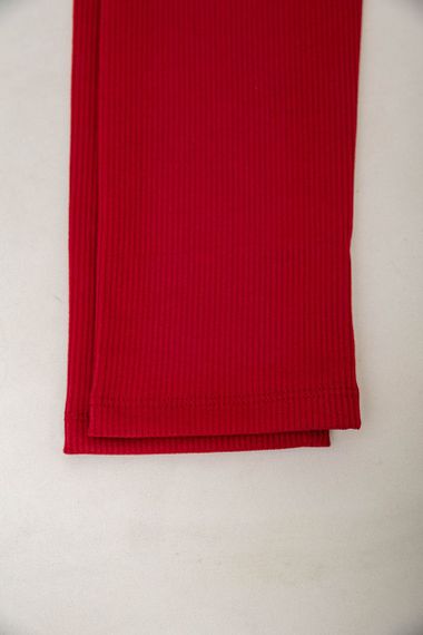 Лосины однотонные в рубчик  -уценка, цвет бордовый, 238R606-U-3 | Зображення 5