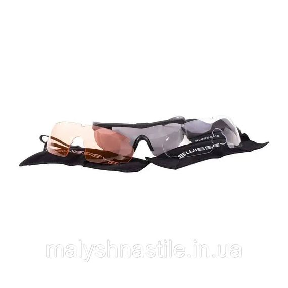 Очки тактические баллистические с 3 сменными стеклами Swiss Eye BLACKHAWK BLACK 15619402 | Зображення 1