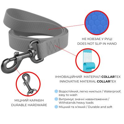Поводок для собак WAUDOG Waterproof S Ш 15 мм Д 305 см салатовый (27385) | Зображення 4