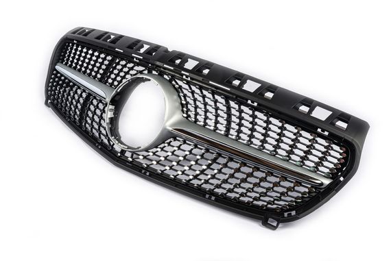 Передняя решетка Diamond Silver (2012-2015) для Mercedes A-сlass W176 | Зображення 1