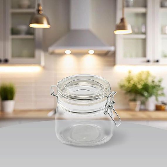 Скляна банка з кришкою-затискачем 0.5 л Maestro MR-5001-05 герметична для продуктів | Зображення 1