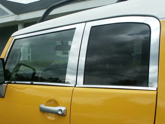 Комплект молдингів на вікна (нержавійка, 16 шт) для Toyota FJ Cruiser | Зображення 2