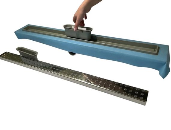 Душевой канал с горизонтальным фланцем Maxiflow Standart Line 60 см решетка Квадрат 4022.TY050K.060.1 | Зображення 3