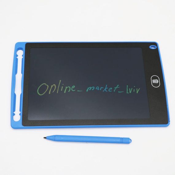 Графический LCD планшет для рисования + стилус, 8,5", Dex, Синий / Детская доска для записей | Зображення 9