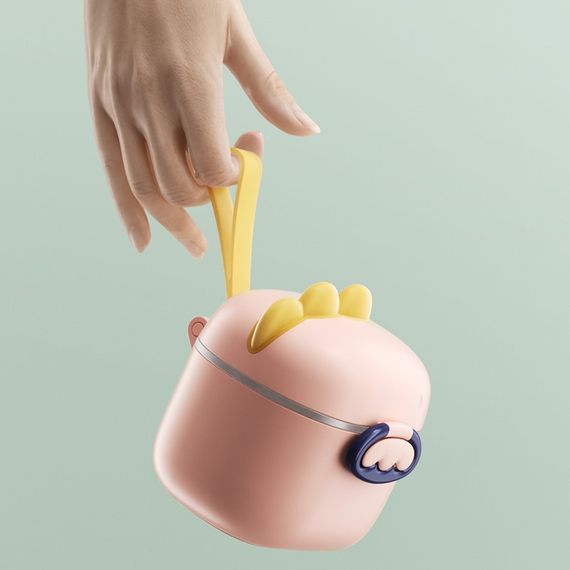 Контейнер для хранения детской сухой смеси 400 мл с мерной ложечкой Динозавр Бежевый | Зображення 6