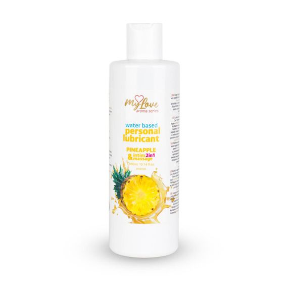 2в1 лубрикант та масажний гель - MyLove Aroma Series Intim&Massage Pineapple, 300 мл Sex Aura