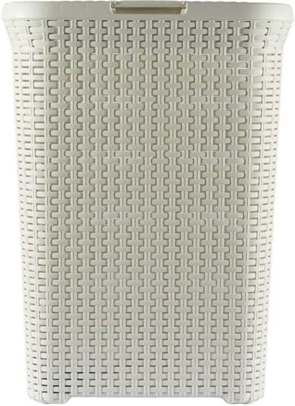 Кошик для білизни пластиковий Curver Natural Style 60 л 00707 кремовий, міцний і зручний | Зображення 1