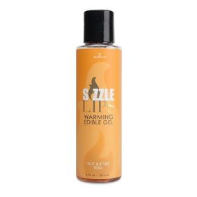 Зігріваючий масажний гель Sensuva Sizzle Lips (125 мл), без цукру, їстівний, Butter Rum