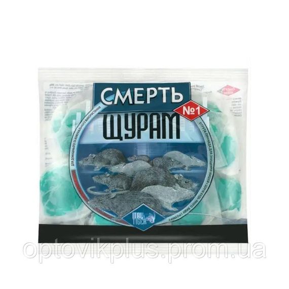 Средство от грызунов "Смерть щурам", 200г, тісто