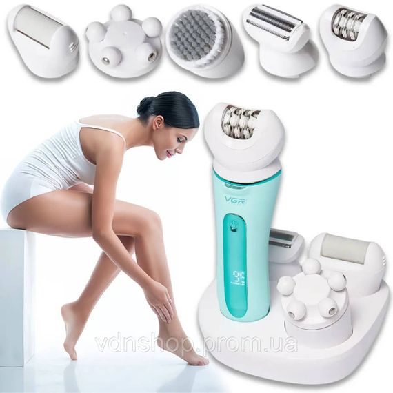 Электробритва депилятор VGR, Эпилятор электроэпилятор, Электроприбор для чистки пяток BC-84 | Зображення 9