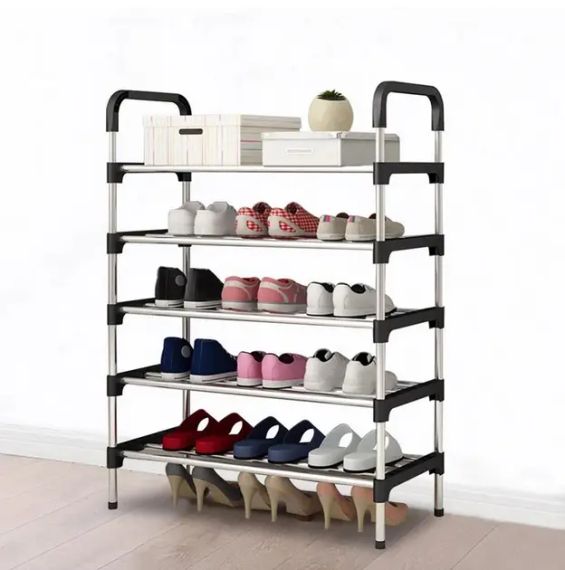 Полиця для взуття метал 5 секції Shoe rack | Зображення 1