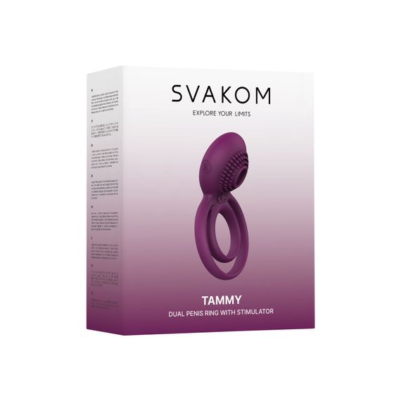 Подвійне ерекційне кільце з вібрацією Svakom Tammy Violet | Зображення 6