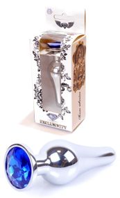 Анальная пробка Boss Series - Jewellery Silver BUTT PLUG Dark Blue, BS6400077 Sex Aura