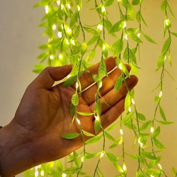 Гірлянда 200 Led зелена верба теплий білий SF-56 | Зображення 4