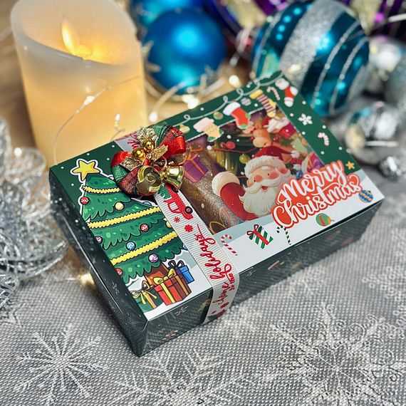 Різдвяний подарунковий набір пастили «Смаколик під ялинку» — 300 г ( зелена коробка)