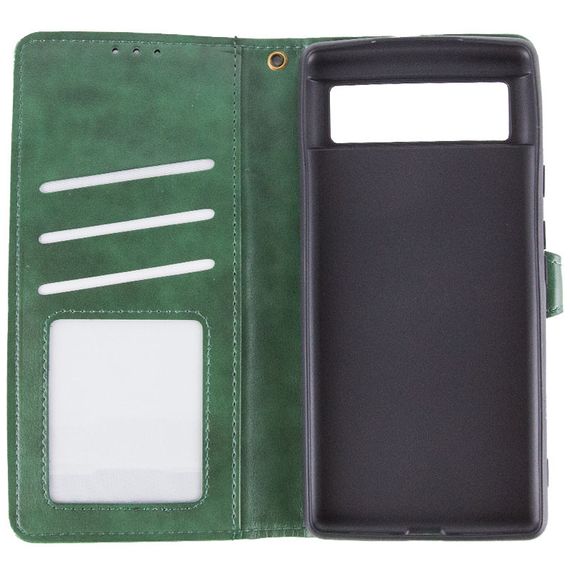 Шкіряний чохол-книжка GETMAN Gallant (PU) для Google Pixel 6 Зелений | Зображення 3