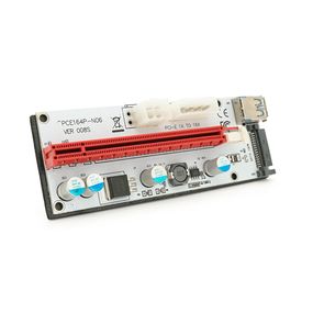 Плата PCE164P-N09 (V008S-Plus) Riser PCI-EX, x1=>x16, USB 3.0, SATA/15pin