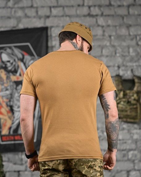 Хлопкова мілітарі футболка зсу кайот ДЛ6349 | Зображення 6