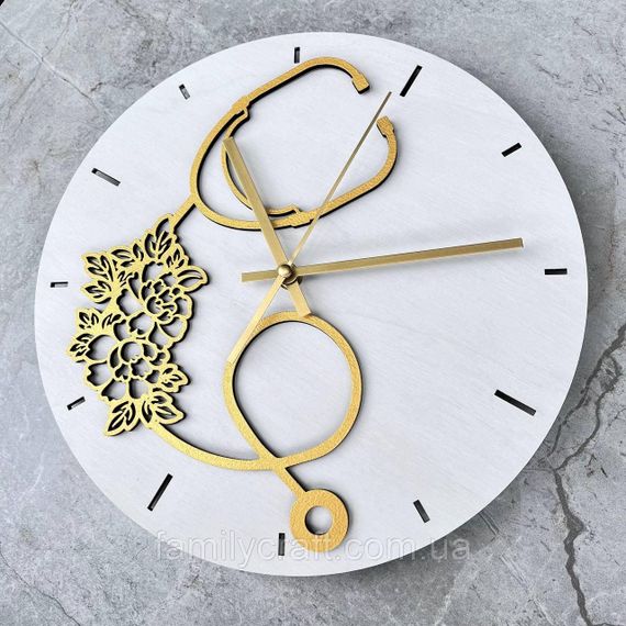 Іменний настінний годинник для лікаря з дерева Подарунок медику або медсестрі | Зображення 9