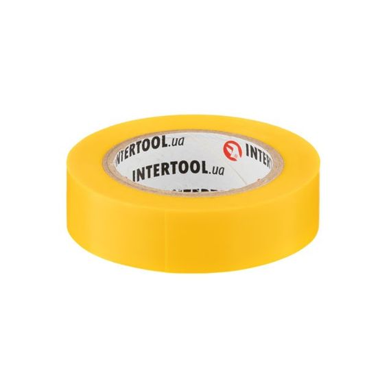 Стрічка ізоляційна 10 м, 17*0.15 мм, жовта INTERTOOL IT-0032 | Зображення 1
